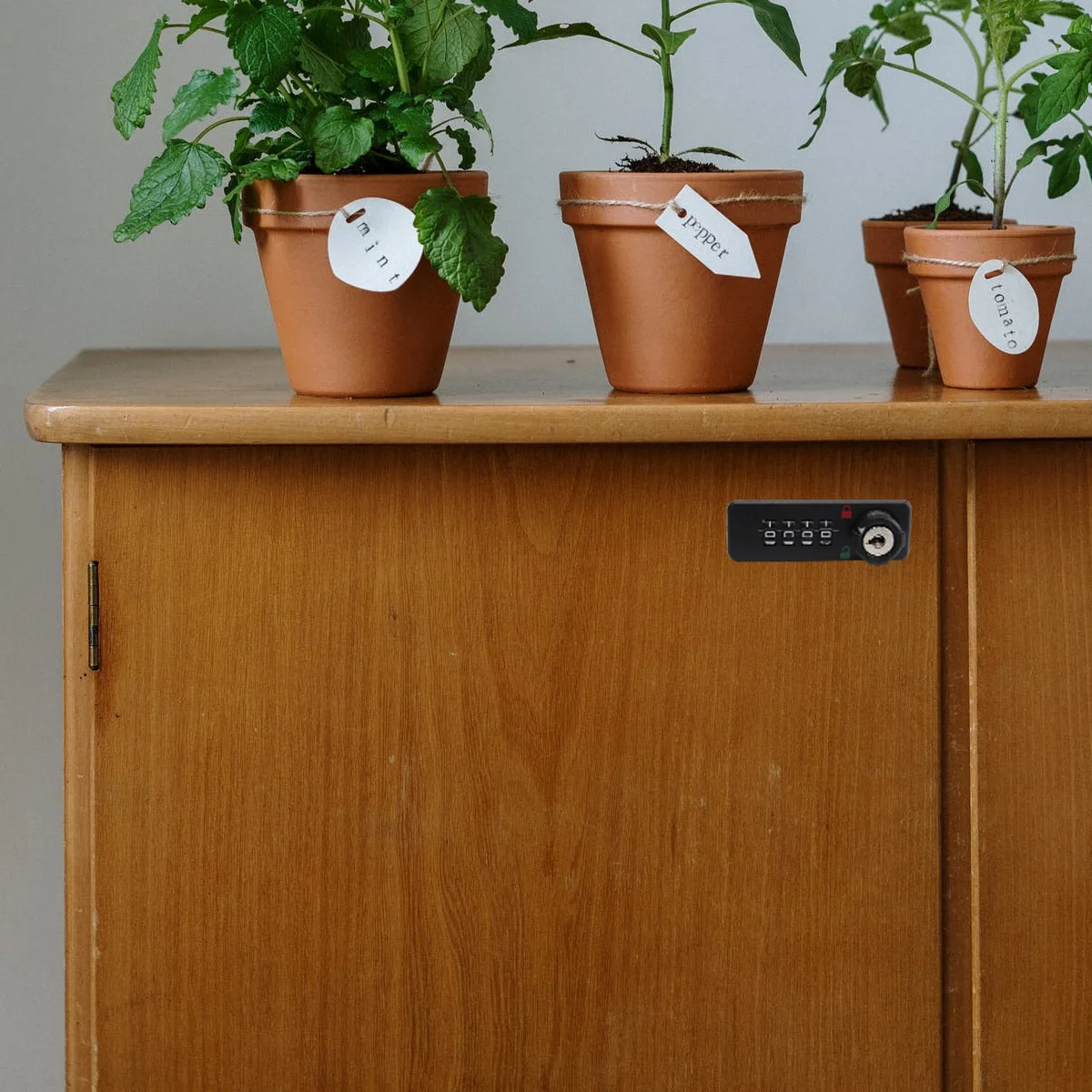 قفل ميكانيكي مكون من 4 أرقام، تصميم ABS قوي لحماية قفل مشفر لدرج خزانة صندوق البريد