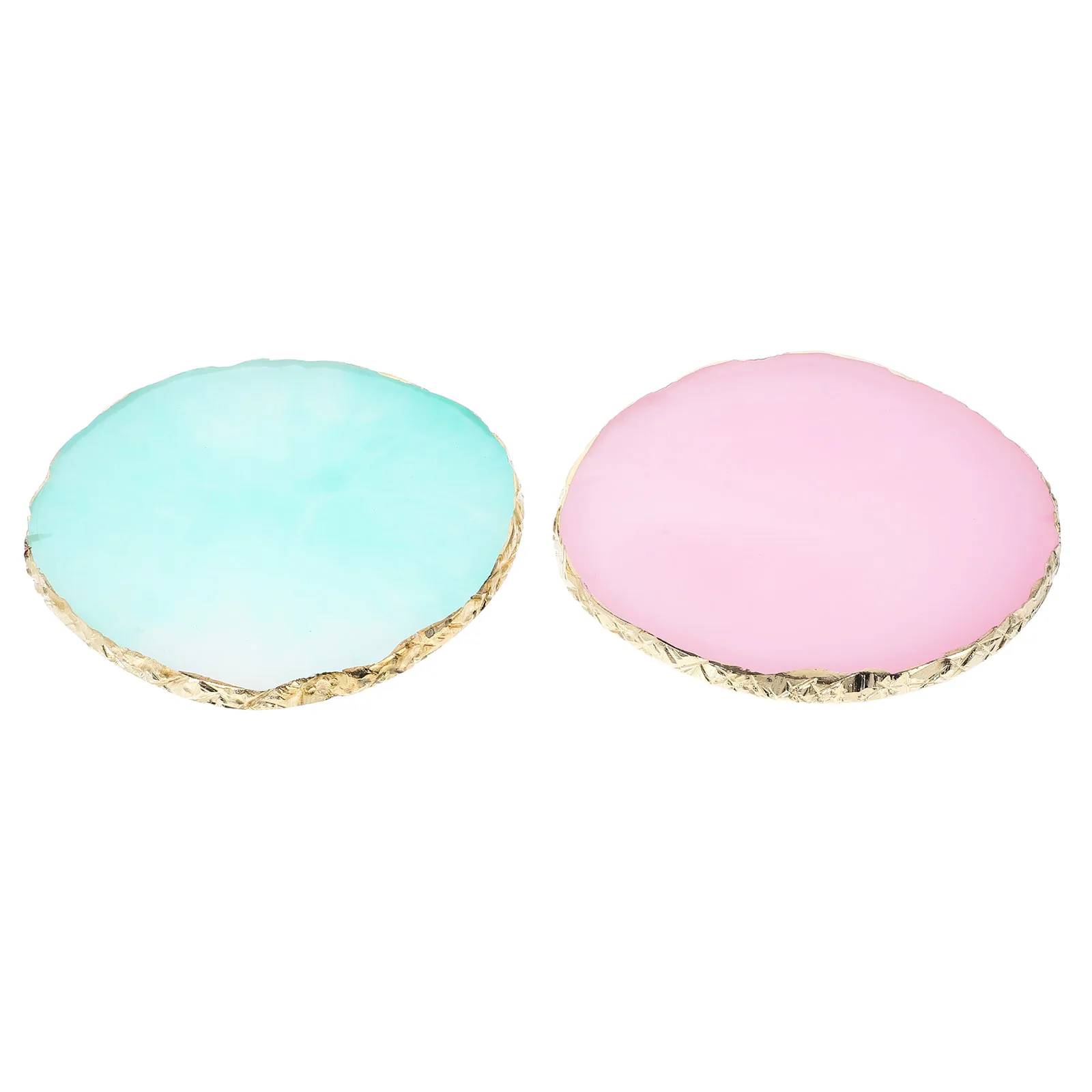 2 pezzi tavolozza per nail art resina miscelazione colore agata fette verde viola unghie smalto vassoio strumenti base cappotto strato superiore gel manicure