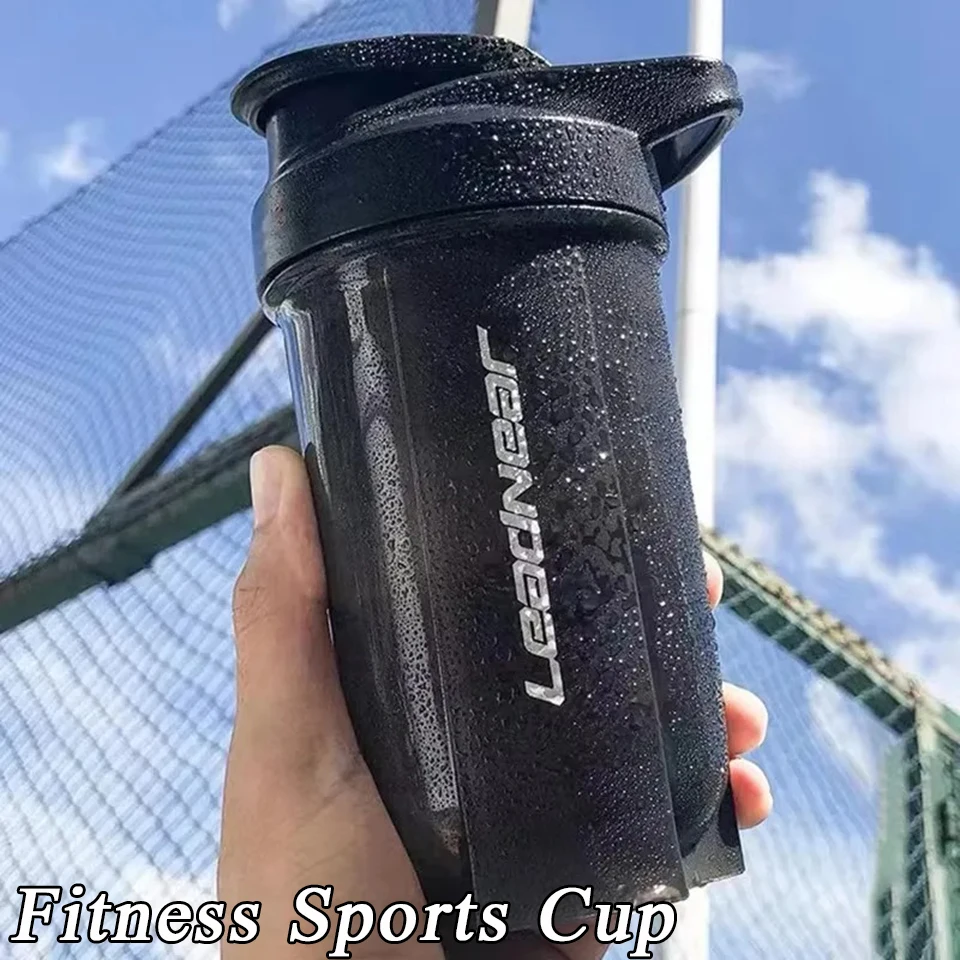 Outdoor Tragbare Sport Shaker Flasche Protein Pulver Shaker Tasse Auslaufsichere Wasser Flasche Für Gym Fitness Training Trinken Flasche