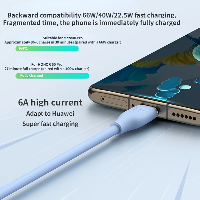 Baseus New 100W Three In One Data Cable for Android Car Typec Liquid Silicone Fast Charging Multifunctional USB 6A Data Cables