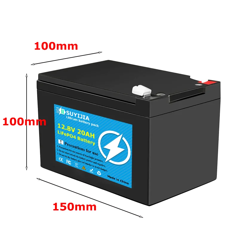 12.8V 20000mAh Battery LiFePO4 DeepCycle Rechargeable Battery With 20A BMS For Solar Wind Power camping equipment Ride-on Toy