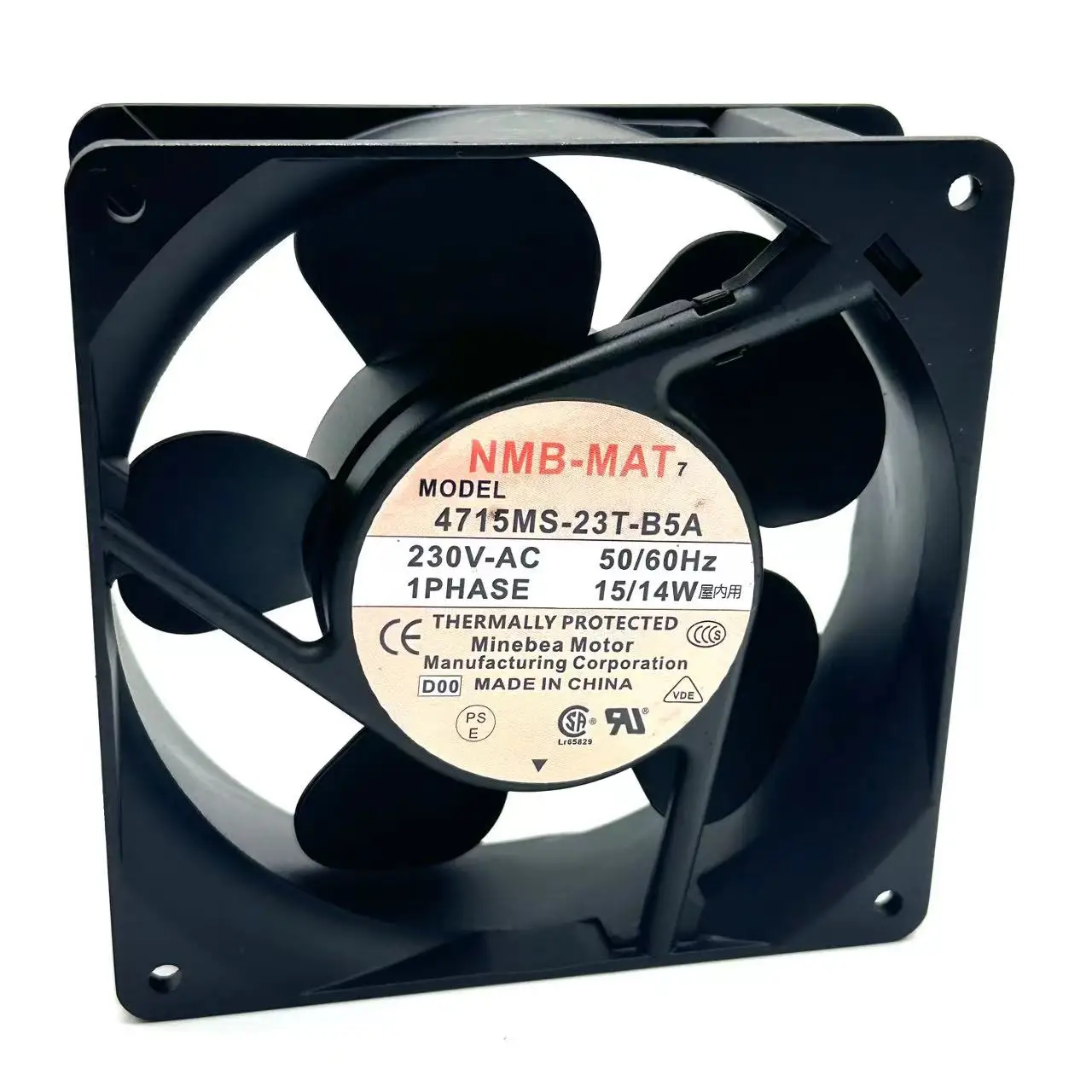 

NMB-MAT 4715MS-23T-B5A AC 230V 15W 120x120x38mm Server Cooling Fan