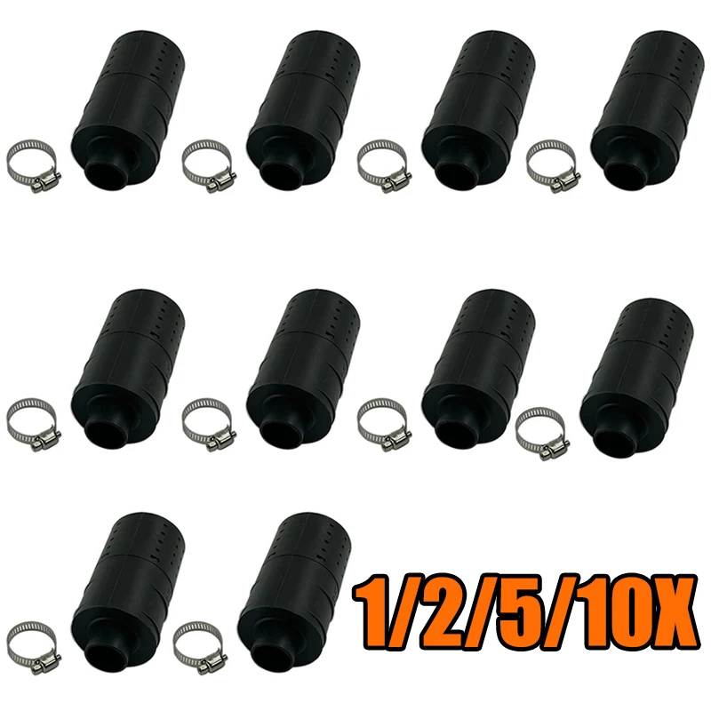 

1/2/5/10X 25mm Car Air Filter Muffler Intake Pipe With Clip For Eberspacher Webasto Truck Air Diesel Parking Heater Accessories