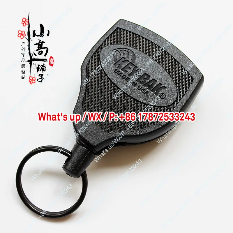 S48K drawstring anti loss retractable keychain with 120CM extension keychain