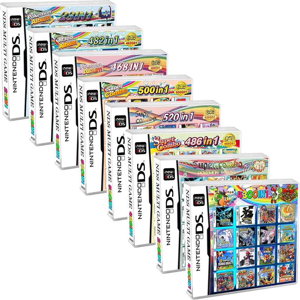 Pacchetto di carte da gioco NDS DS Versione europea americana Multi in One V2 Nuova versione Scatola di carte da gioco NDS