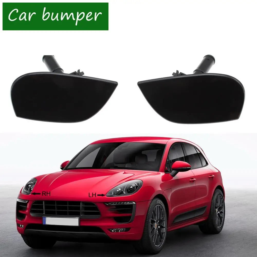 

For Porsche MACAN 95B 2014 2015 2016 2017 2018 2019 Car Front Bumper Headlight Washer Jet Nozzle With Cover Cap Left Right