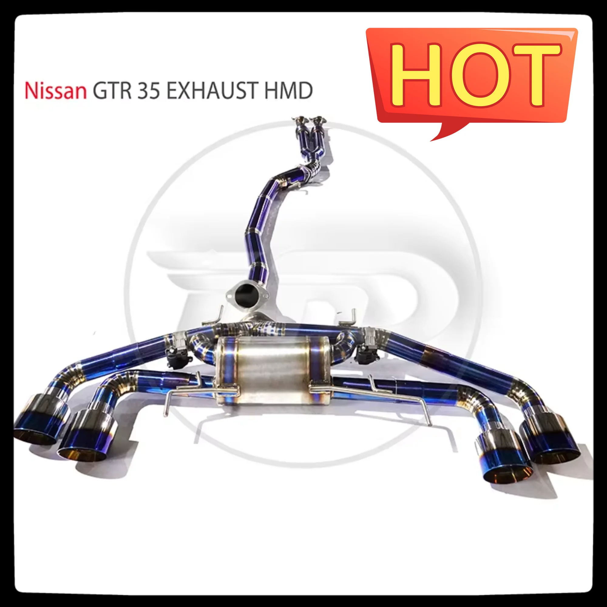 HMD Hot sale items Titanium Exhaust System Performance Catback for Nissan GTR R35 Y tube with valves