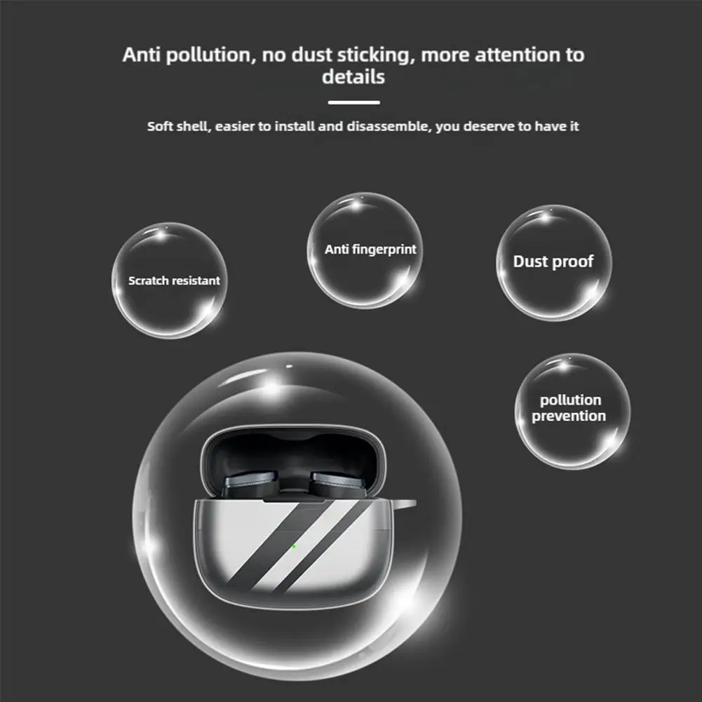 Para b & w pi8 capa protetora transparente material tpu macio anti-queda anti-risco à prova de choque sem fio bluetooth fone de ouvido capa
