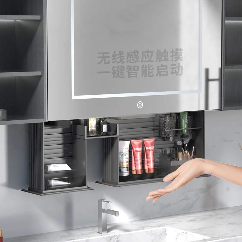 cabinet vertical lift pull basket electric intelligent voice touch control pull down automatic seasoning pull basket cabinet