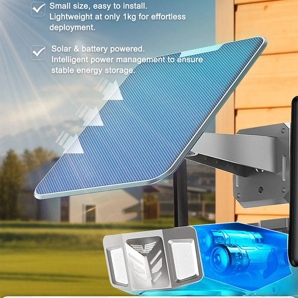 رائجة البيع 2K 20x التكبير 4G مراقبة عدسة مزدوجة 4G في الهواء الطلق Ptz موصل الطاقة الشمسية المنزل الذكي Cctv Y7B #4