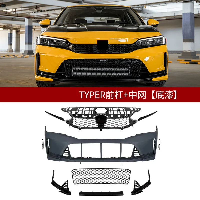 

Car Front bumper Assembly for Honda Civic 11th 2022 modified undercoat surround grille Body kit auto Accessories