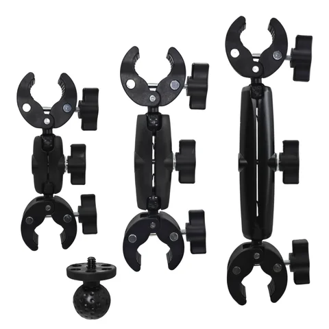 Double Head Clamp Kit For Insta360 X5 X4 X3 Motorcycle Bicycle Double Clip Bracket for GoPro 13 12 Action Camera Accessories