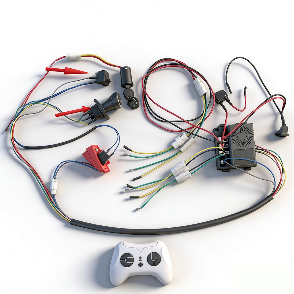 

24V 4-wheel wire harness for children's electric car with remote control,ride on toys car wire harness