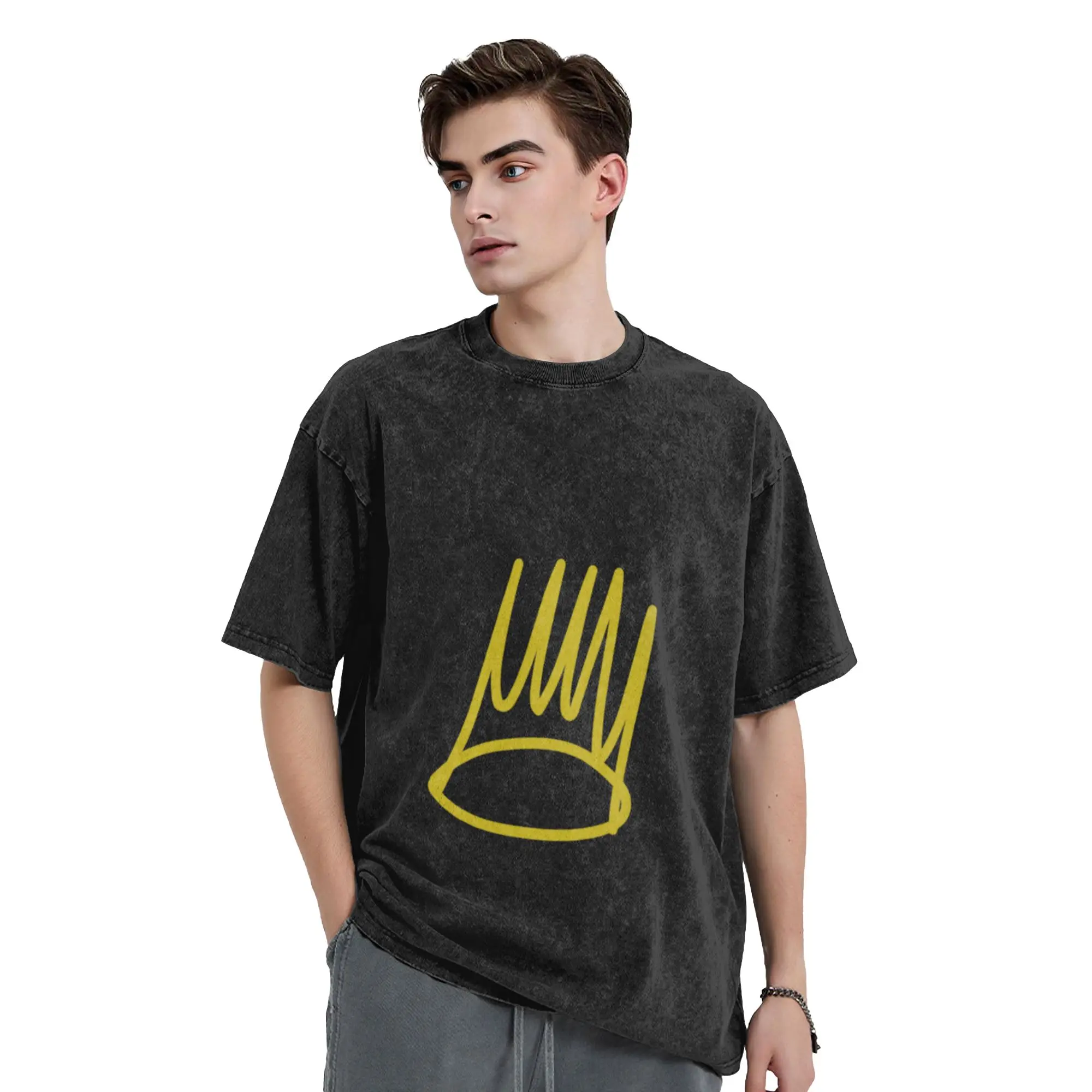 j cole born sinner crown Unique Chic A T-Shirt Oversized Short Sleeve Men's Women's Cotton Tees Tops