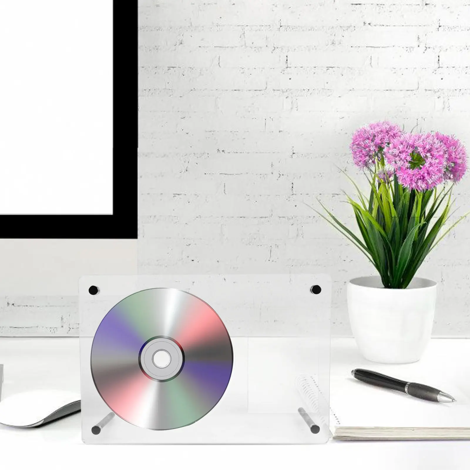 Household Acrylic Cd Stand Rack Lightweight Decorative Dvd Display Rack for Home Photo Artwork Decoration Cd Card Holder