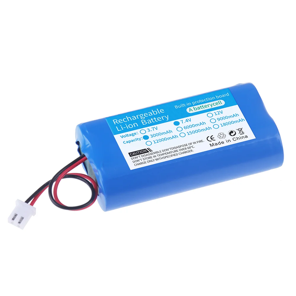 18650 Battery 7.4V 3000mAh Lithium Rechargeable Battery Packs for Monitoring Equipment Toy Security Equipment Bluetooth Speaker view 3