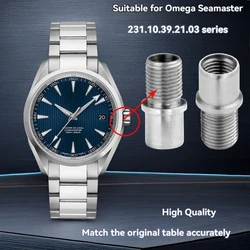 For Omega Head 231.10.39.21.03 Seamaster Series all steel screw crown threaded handle Watch Crown Watch repair parts accessories