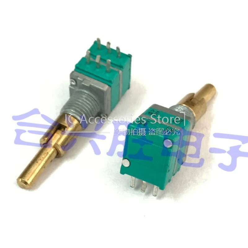 Potentiomètre de précision à Double arbre, Type RK097, amplificateur de puissance B10K, Volume de Navigation Audio de voiture sans interrupteur, 1 pièce