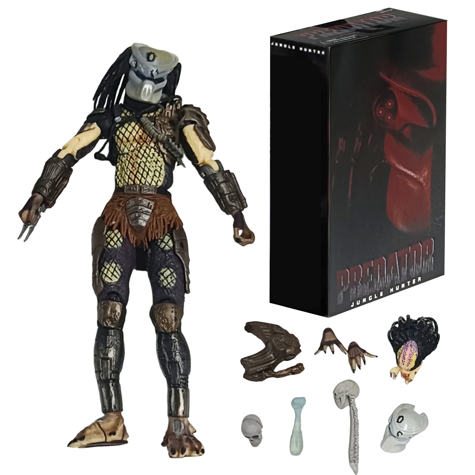 ฟิกเกอร์ NECA Predator Ultimate Shaman Elder Armored Lost Warrior Jungle Hunter Snake Vision Predator Alien ของสะสม ของเล่น ของขวัญ
