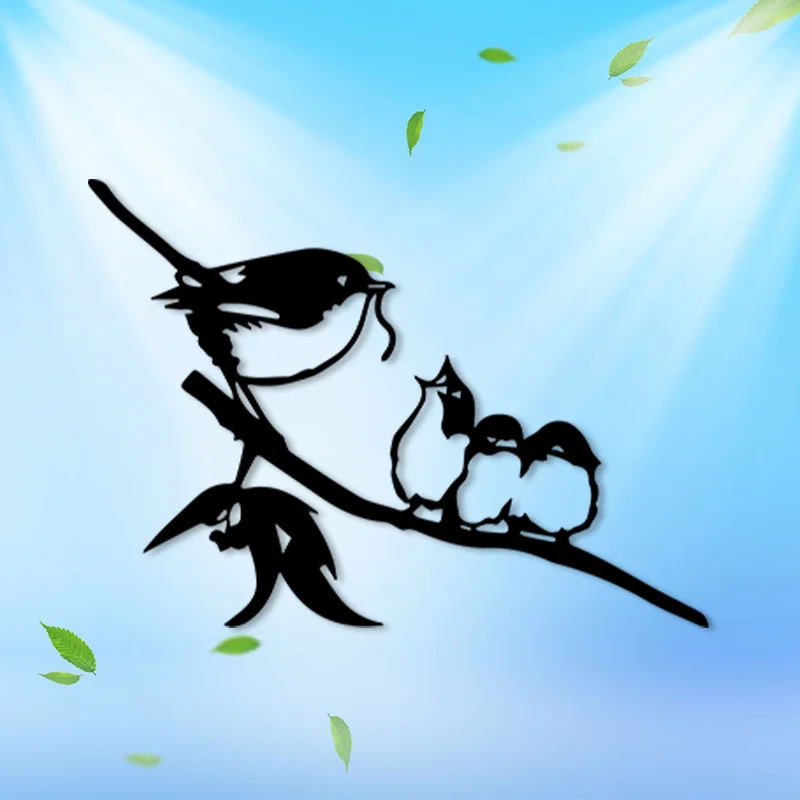 

1 шт. металлического настенного декора с изображением птицы-воробья, идеально подходит для украшения гостиных, офисов.