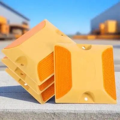 4 قطعة ABS ترصيع الطريق العاكسة أثار علامات الرصيف عالية الوضوح عاكسات ل درب الطريق السريع عاكسات السلامة للسيارة