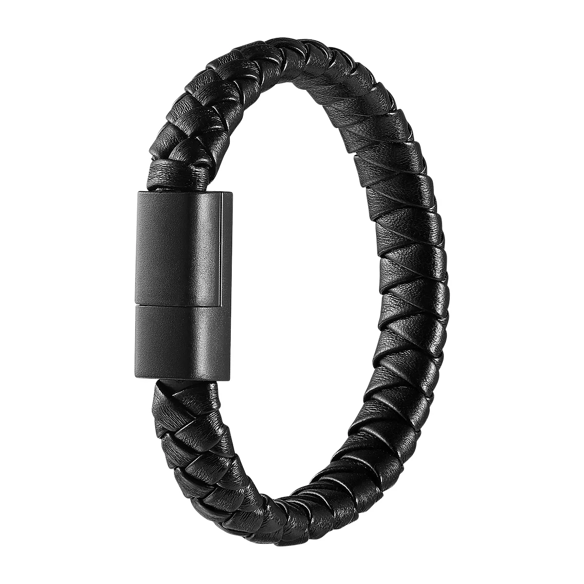 

2-in-1 Type C Cable Braided Design Fast Charging Data Transfer Compatible with USB C Smartphones Tablets Black