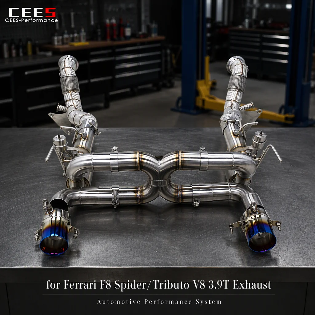 CEES Catback Exhaust System for Ferrari F8 Spider/Tributo V8 3.9T 2019+ Stainless Steel Exhaust Pipe Escape Valve Control