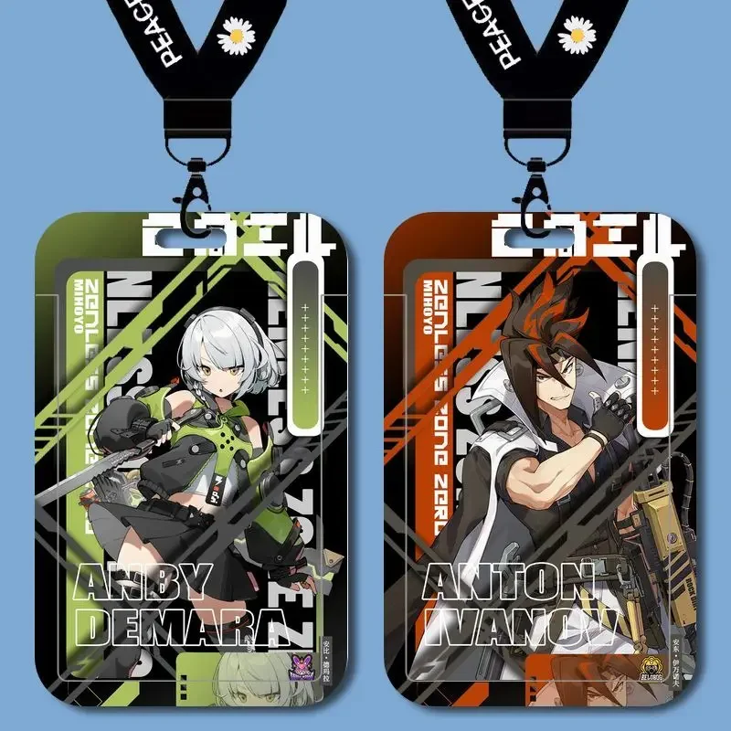 Zenless Zone Zero Anby Ben Hoshimi Miyabi Von Lycaon Business Retractable Credit Card Holders Bank ID Holder Bus Card Cover Case
