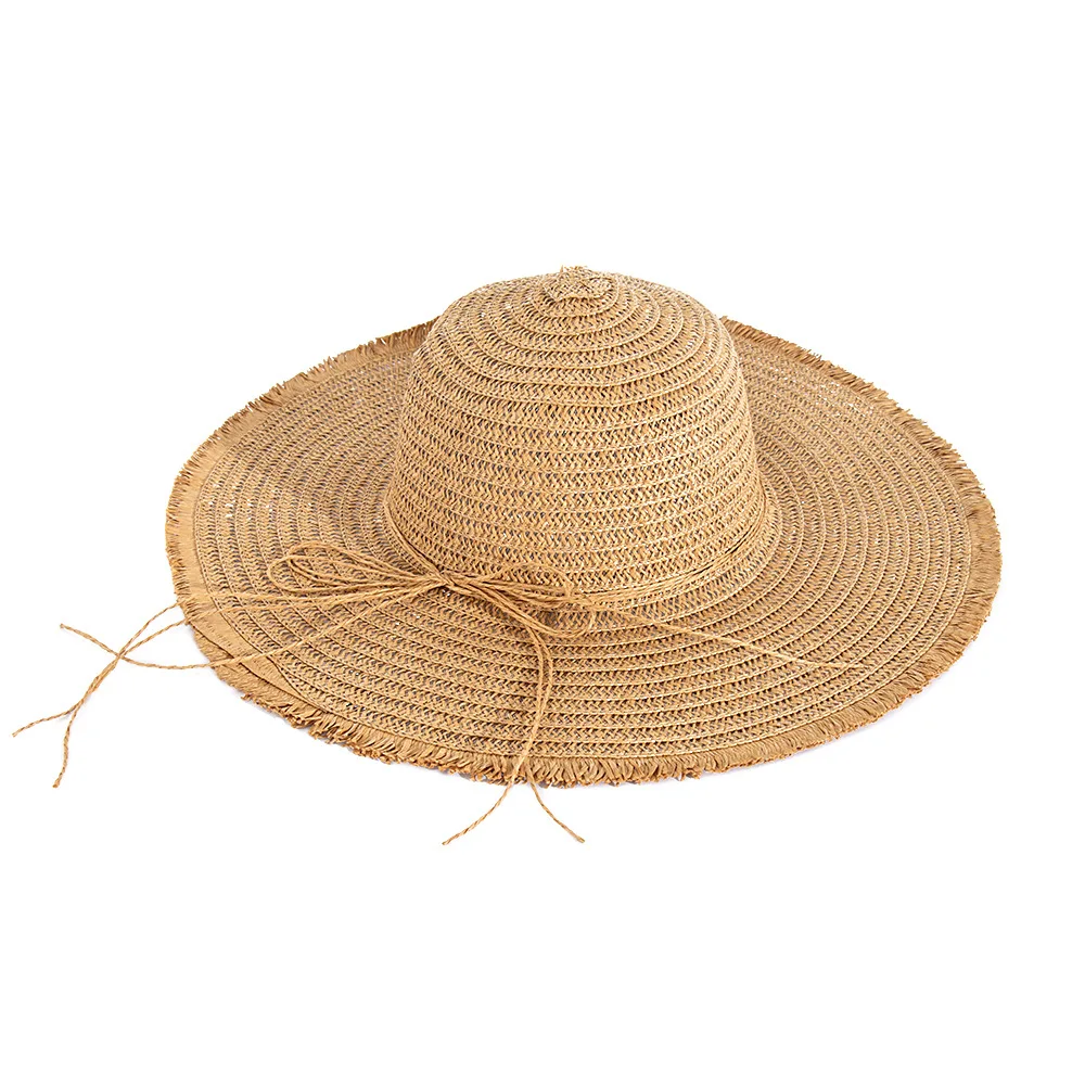 قبعة شاطئ صيفية للسيدات بمحيط الرأس الكبير وقبعة صياد السمك للحماية من الشمس #5
