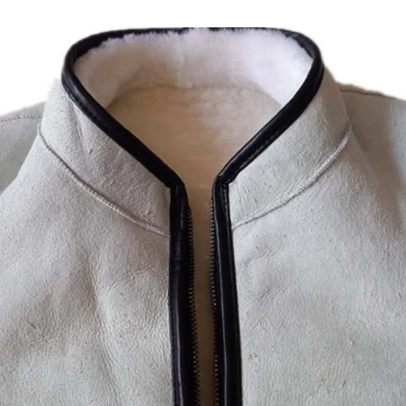 Integrated Fur and Leather Sheepskin Coat Genuine Leather Whole Leather Jacket Original Ecology Baseball Collar Unisex Parka