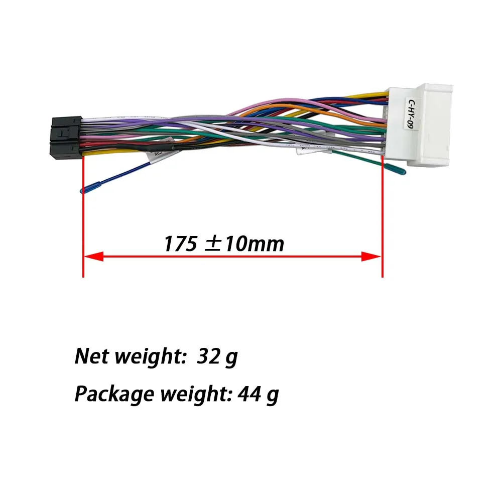 Car Radio Cable CD Player Power Wiring Harness Android Connector for Hyundai Accent Azera H-100 H350 KIA Carnival Sedona Cerato