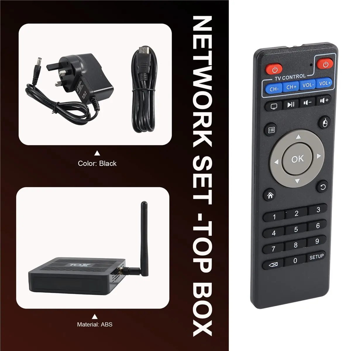 Dynamic TOX3 Smart TV Box Android 11 4GB 32GB Amlogic S905X4 Wifi 1000M BT 4K Media Player Set Top Box Support Audio UK Plug
