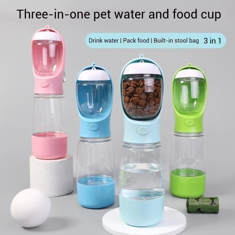 

Кружка для воды на открытом воздухе для собак, многофункциональная чашка для кормления 3-в-1, портативная чашка для воды, поилка для кошек и собак, инструменты для домашних животных