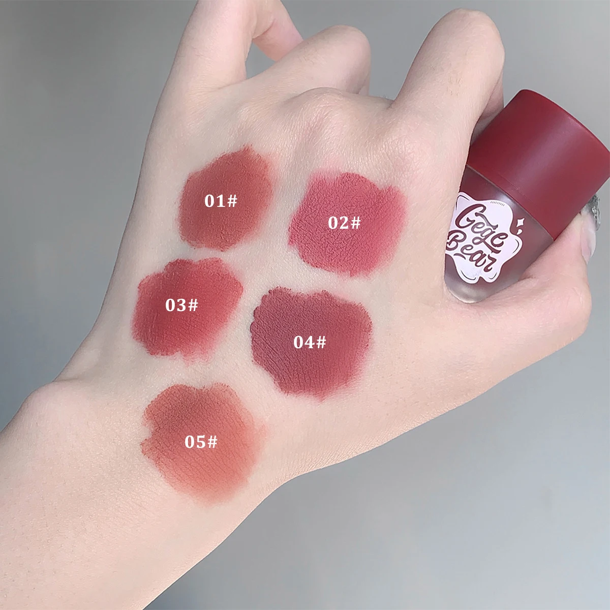 Velvet Matte ลิปสติก Lip Gloss กันน้ําและติดทนนาน Lip Gloss Red Lip Gloss Lip Gloss Blush และเครื่องสําอางสตรี