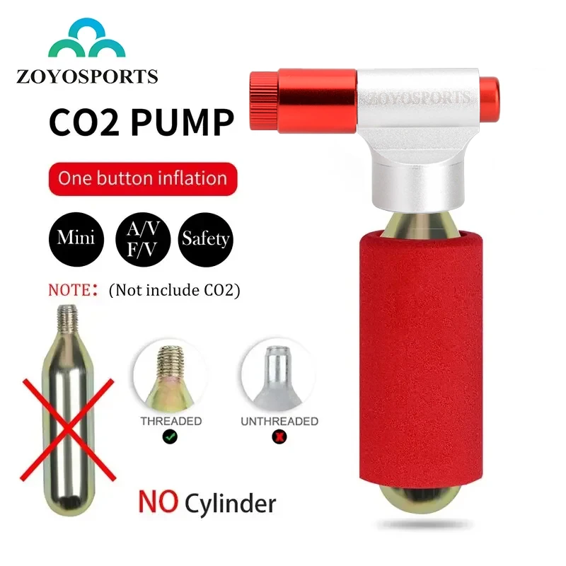 ZOYOSPORTS Mini CO2 Inflator Compact Bicycle Tire Pump for Road and Mountain Bikes CO2 Cartridges Not Included