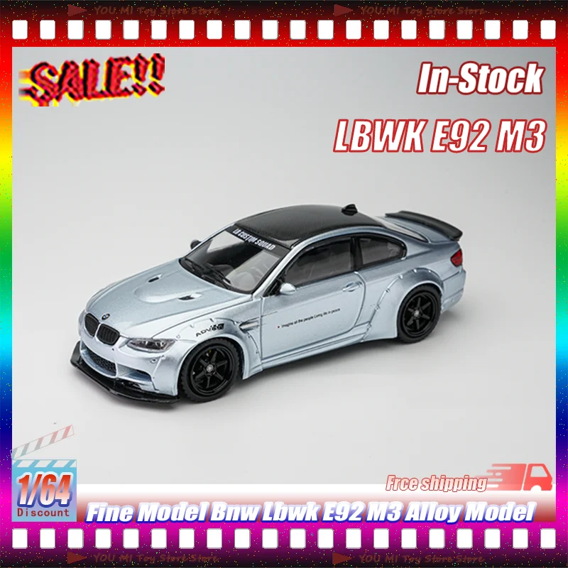 

1:64 Fine Model Bnw Lbwk E92 M3 Diecast Model Car Alloy Widebody Modified Sports Car Home Desk Display For Adult Collectors Gift