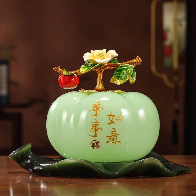 

Peace Is Blessing Apples Persimmons Ruyi Decoration Ornaments Living Room Wine Cabinet Entrance Decor Housewarming Opening Gift
