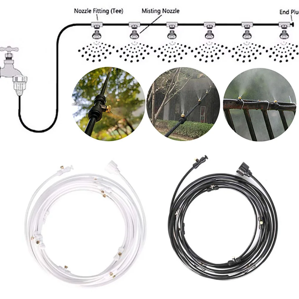 System rozpylania mgły z wodą chłodzącą do szklarni w domu ogród kwiaty roślin do nawadniania na zewnątrz