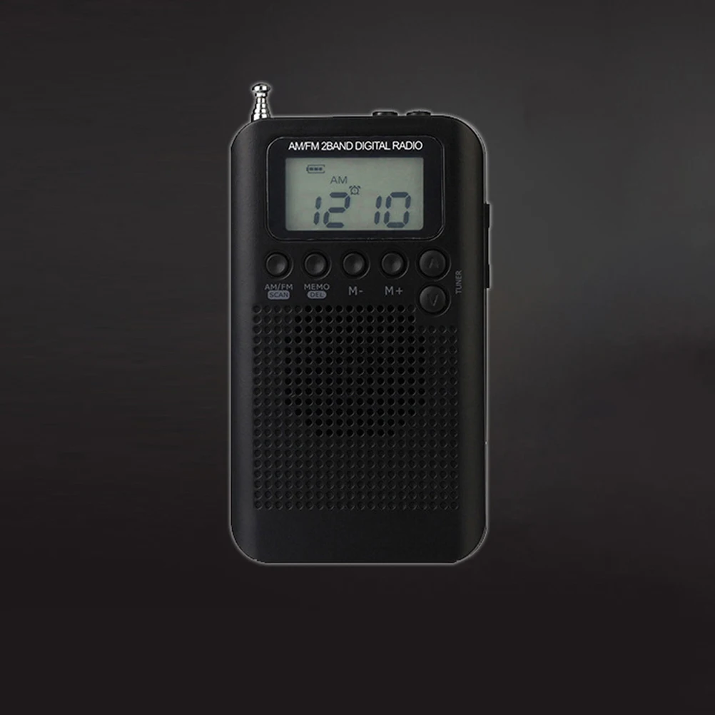 

Mini Portable AM Black Pocket Size Operated Outdoor 2 Band External Speaker DSP Chip High Sensitivity ABS