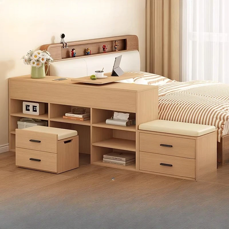 Bedroom semi-enclosed bedside table Long crevice cabinet Modern simple bedside table Multifunctional storage locker