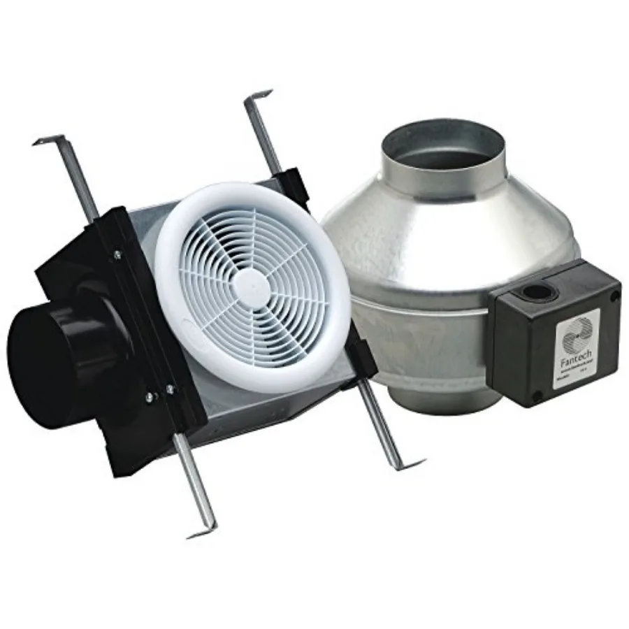 

PB110 Inline Exhaust Bath Fan Kit 110 CFM with Remote Mount Fan Ideal for 4-Inch Duct Installation in Bathroom Ventilation Syst