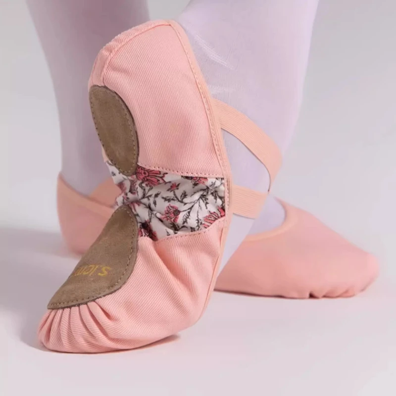 S.lemon Ballet Shoe,Girls Elastic Ballet Slippers Stretch Canvas Ballerina Dance Shoes for Kids Adult dancing women