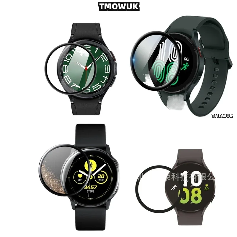 Для Samsung Galaxy Watch 4 5 6 7 Ultra FE PRO 47 44 43 мм 40 мм - Ультрапрозрачная мягкая гибкая 3D-защитная пленка для изогнутого экрана