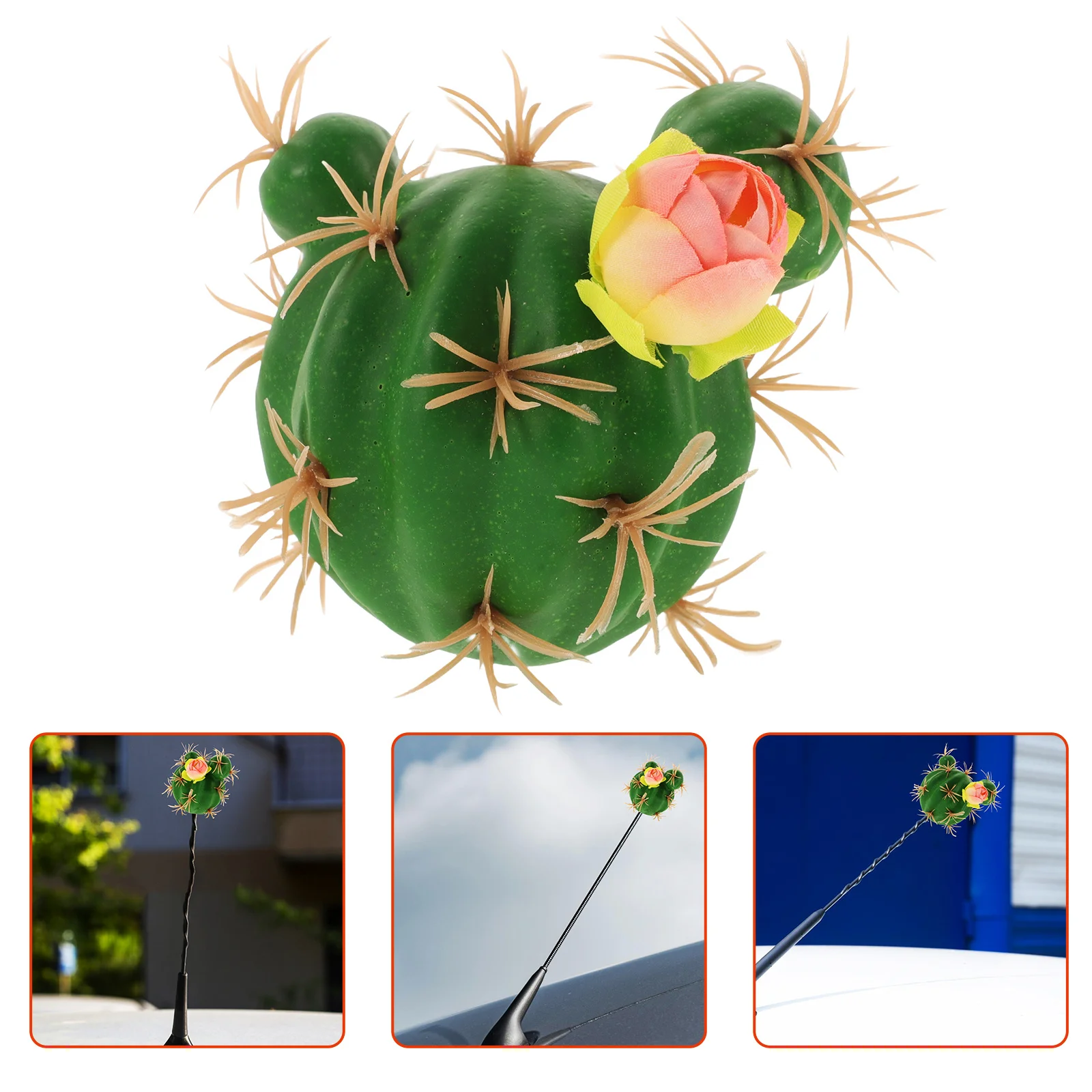 

Car Antenna Topper Spherical Auto Exterior Decor Sturdy Scratch-Resistant Easy Install Adorable Vehicle Ornament for Suvs