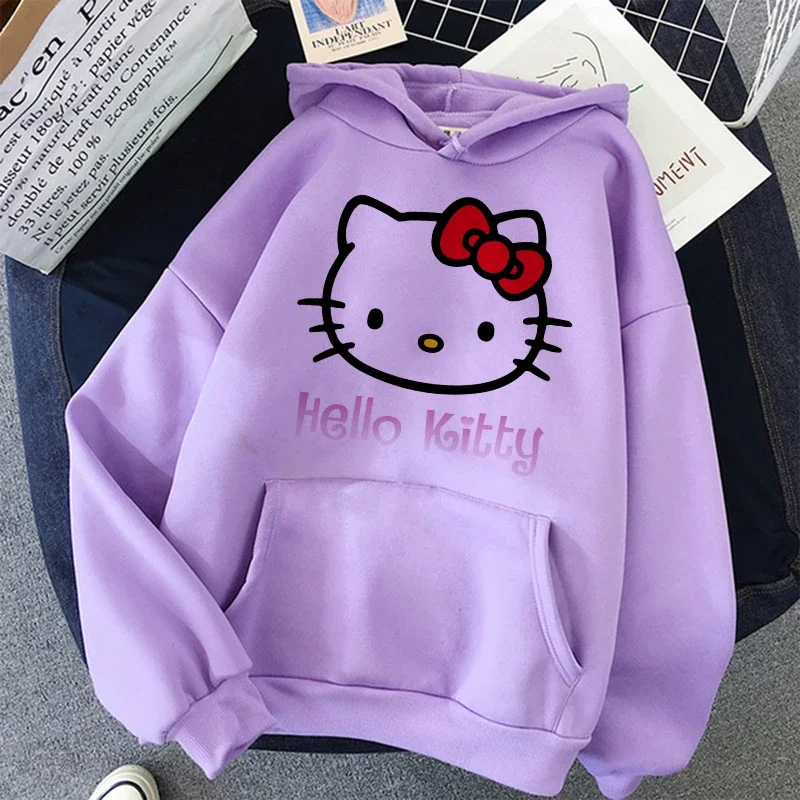 

Y2k Clothes Cute Hoodies Hello Kitty Japanese Anime Hoodie Female Clothes Tops Sweatshirts High Street Harajuku Clothing