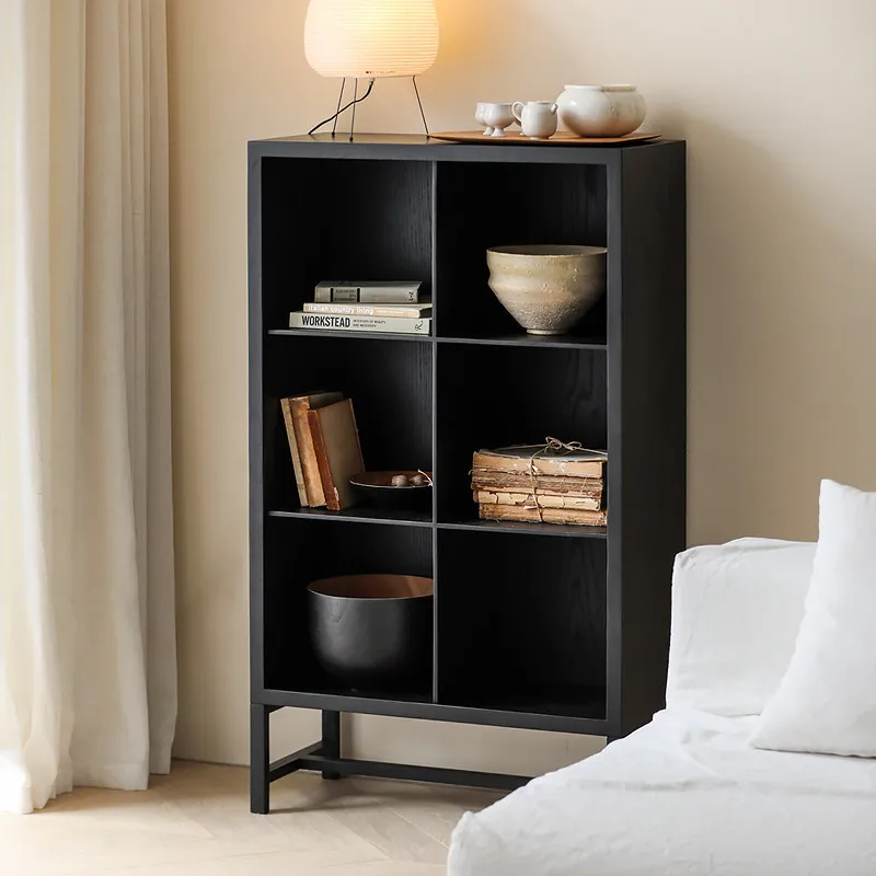 Medieval oak solid wood multi-grid bookshelf bookcase/display shelf display case