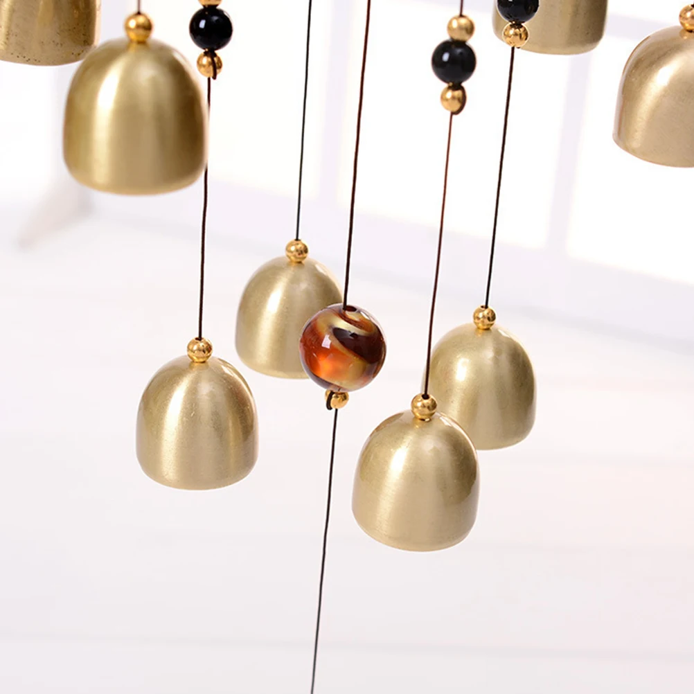 

Retro Decor Bronze Wind Chime Bell Decorate Silver Hanging Bells for Door Chimes Deep Resonance Serenity