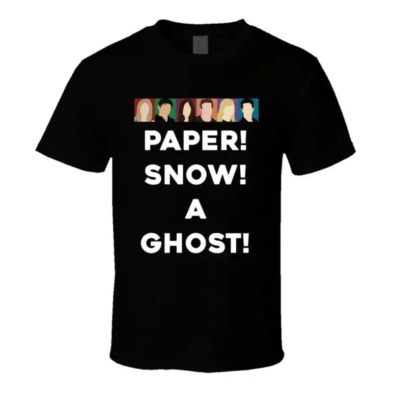 Paper! Snow! A Ghost! Friends Face Tv Fan T Shirt