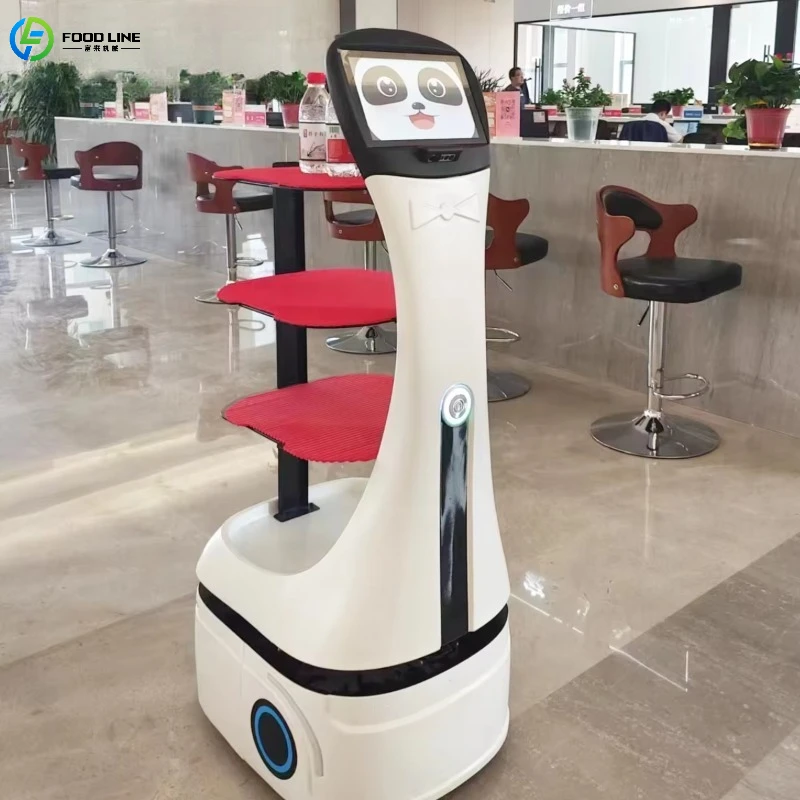 Customized Commercial Food Dish Delivery Robot With 5KG Capacity Facial Recognition For Hotel Business Center Food Industry view 4