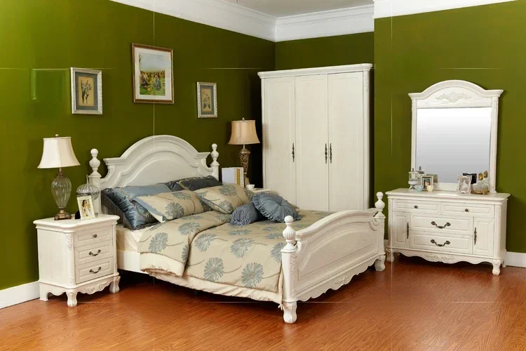 Solid wood makeup table white small apartment dresser